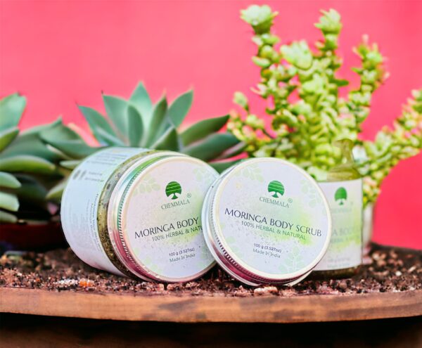 Experience Botanical Luxury with Chemmala's Moringa Body Sugar Scrub